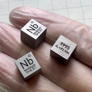 Elemental Küp 10mm Metal Küp Niyobyum Titanyum Nikel Tungsten Bakır Periyodik Tablo Koleksiyonu ve Hediye Ekran