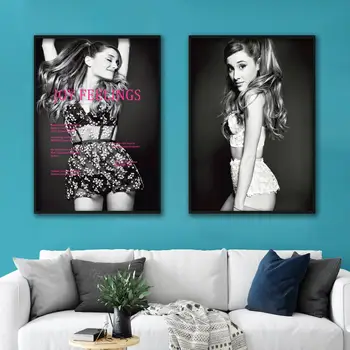 Ariana Grande 5 Şarkıcı Dekoratif Tuval Posterler Odası Bar Cafe Dekor Hediye Baskı Sanat Duvar Resimleri