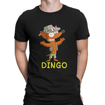 Erkek tişört Dash Dingo Mizah Saf Pamuk Tee Gömlek Kısa Kollu Crash Bandicoot Oyun T Shirt Ekip Boyun giysi baskısı