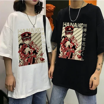 2020 Kawaii japon animesi Tuvalet Bağlı Hanako Kun T Shirt Kadın Komik Karikatür Inuyasha T-shirt