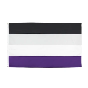 90x150cm LGBT QİA Ace Topluluk Nonsexuality Asexuality Aseksüel Gurur Bayrağı Dekorasyon İçin