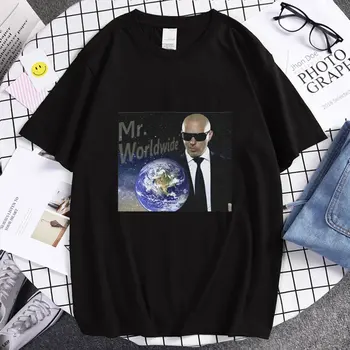Mr. Dünya Çapında Grafik 2022 Yaz Kısa kollu İnce Pamuklu Tasarım Rahat Gevşek Erkek T-shirt Büyük Boy Amerikan Komik Baskı