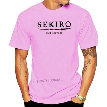 Moda Yeni Baskılı Komik Erkekler Sekiro Kanji Katana Siyah erkek tişört Kadın Tshirt