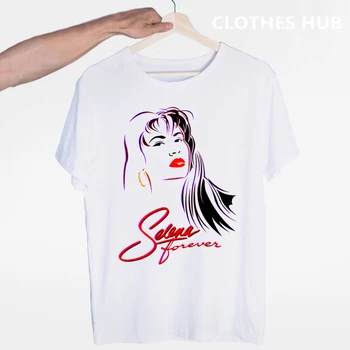 Selena quintanilla T shirt Moda Erkekler Ve Kadınlar Tops kısa kollu t-shirt Unisex Tshirt