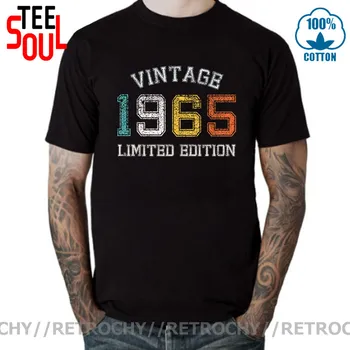 Vintage 1965 Sınırlı Sayıda T shirt babalar günü Hediyesi Tshirt Klasik 56th doğum günü hediyesi Tee gömlek Retro 1965 T-shirt