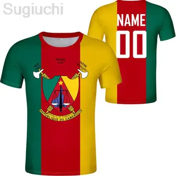 Özel Herhangi İsim Numarası KAMERUN 3D T-shirt CMR Kamerun ulusal bayrak Futbol T-Shirt elbise Erkekler Kadınlar İçin Hediyeler