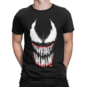 Erkekler Disney Marvel Biz Venom T Shirt %100 % Pamuklu giysiler Harika Kısa Kollu O Boyun Tees 4XL 5XL T-shirt