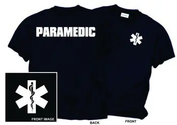 Paramedik Lacivert Iş veya Görev T-Shirt Yaz Pamuk O-Boyun Kısa Kollu erkek T Shirt Hediye Yeni Boyut S-3XL