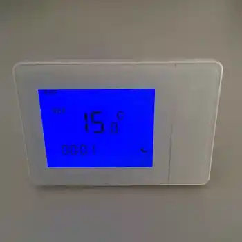 Programlanabilir Duvara monte kazan ısıtma termostatı 5A Dijital Oda sıcaklık kontrol cihazı dokunmatik Ekran LCD Termostat Siyah Beyaz