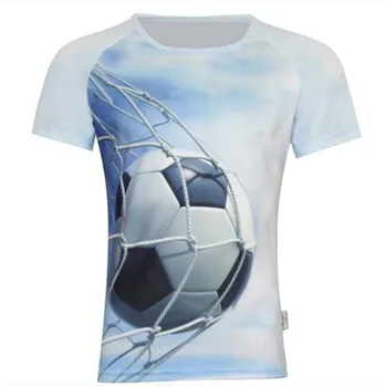 2022 Yaz Çocuk Moda 3D T Shirt Baskı Futbol Hayvan At Karikatür %100 % Kuru Hızlı Polyester Üstleri Komik Spor Giyim