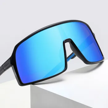 Yeni TR90 Tek Parça Büyük Çerçeve Güneş Gözlüğü erkek Polarize Spor güneş gözlüğü Sürme Gözlük UV400