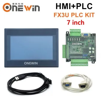 HMI dokunmatik ekran paneli 7 inç ve FX3U serisi PLC endüstriyel kontrol panosu indir iletişim kablosu ONEWİN