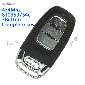 Audi A4 A6 Q5 SQ5 remtekey için 8T0959754C Akıllı Araba Anahtarı 3 Düğme 434Mhz