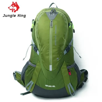 Jungle Kral 2017 yeni yürüyüş naylon gözyaşı su geçirmez profesyonel dağcılık çantası 40L açık spor sırt +Yağmur kapak 1.3 kg
