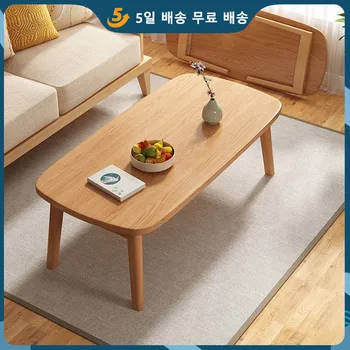 Katlanabilir Sehpa Oturma Odası Yemek Çift kullanımlı Daire çay masası Basit Modern Günlük Masa Minimalist katı ahşap Sehpa