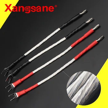 Xangsane 8ag OCC 20cm gümüş kaplama hoparlör köprüsü cablemachine hattı ses hoparlör kablosu 3 isteğe bağlı