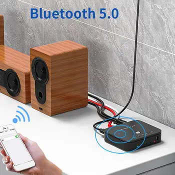 3.5 mm Ses Adaptörü Switcher Uzaktan Kumanda Bluetooth Uyumlu Alıcı 1 ADET Ses Değiştirici video değiştirici ses dağıtıcı kablosu Kutusu