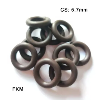 FKM Halka Contalar CS 5.7 mm Flor Kauçuk O-ring Yıkayıcı Direnci Yağ Yaşlanma Aşınma Ozon Yakıt Kimyasal Conta Daha Fazla Boyut