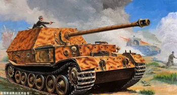 1: 72 İkinci Dünya Savaşı Alman Ferdinand Tank Avcısı Askeri Montaj Modeli Zırhlı Askeri Araç