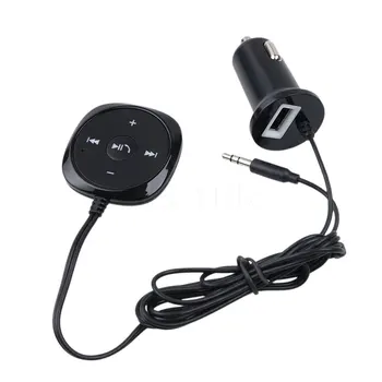 Handsfree Bluetooth Araç Kiti MP3 Ses Müzik Alıcısı Adaptörü USB Şarj Cihazı Manyetik Base MP3 USB 3.5 mm AUX