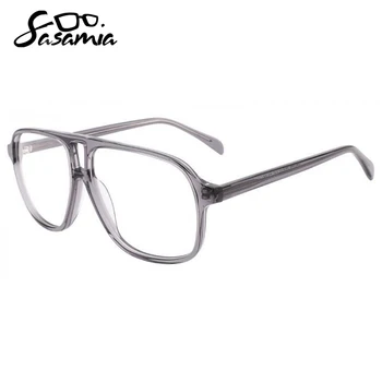 SASAMIA Erkek Gözlük Gözlük Gözlük Çerçevesi Ultralight Gözlük Çerçeveleri Marka Retro Erkek Gözlük Kare Büyük Boy Erkek Gözlük
