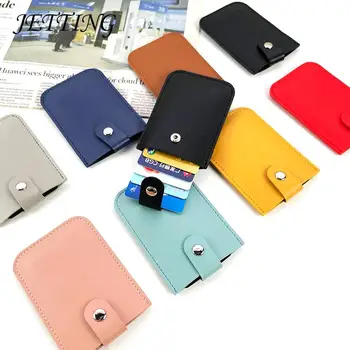 Mini Taşınabilir Kart Cüzdan Kısa Çanta Moda Çekme Kartı Kol Unisex Minimalist Porte Carte İnce Cüzdan Cep Durumda Banka Çantaları