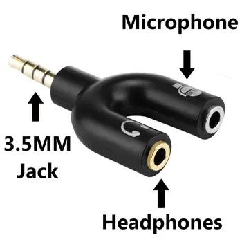 Xbox One Adaptörü (TRRS) kulaklık Kulaklık Mikrofon 2 ila 1 Splitter PS4 PC Dizüstü Kulak Kulaklık Kulaklık Ses Adaptörü