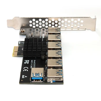 PCIE 1 İla 7 Yükseltici PCIE Bağlantı Noktası Çoğaltıcı USB3. 0 Yükseltici PCI Express X16 Adaptörü PCI - E 1X İla 16X Kart Yükseltici Ekran Kartı BTC Madencilik