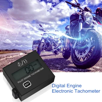 Su geçirmez Dijital Motor Takometre İndüksiyon Pulst Tach RPM Saat metre Benzinli Motosiklet Zincir Testere e n e n e n e n e n e n e n e n e n 2/4 Zamanlı
