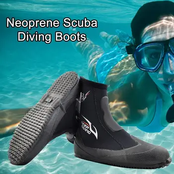 Sıcak tutmak Dalış Su Sporları Neopren Tüplü Dalış Botları su ayakkabısı Yüksek Üst Çizmeler Sıcak Yüzgeçleri Spearfishing Ayakkabı