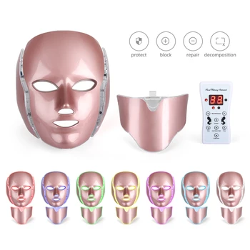 Yüz LED ışık terapisi Maskesi Boyun Fototerapi Cilt Gençleştirme Beyazlatma LED Maske Güzellik Makinesi Cilt Sıkın Spa Ev