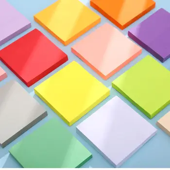 100 Yaprak 51 * 51mm Boyutu Renkli Kağıt Memo Pad Yapışkan Notlar Imi Işaretleyici Etiket Ofis Okul Malzemeleri Dizüstü Bilgisayarlar
