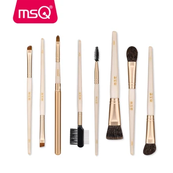 MSQ Makyaj Fırçalar Set Altın Vakfı Göz Liner Shader Dudak Makyaj Fırça Sincap Doğal Sentetik Saç Kozmetik Araçları