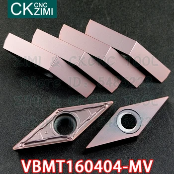 VBMT160404-MV VBMT 160404 MV karbür uçlar Dış dönüm ekler araçları CNC Makineleri Metal torna araçları paslanmaz çelik