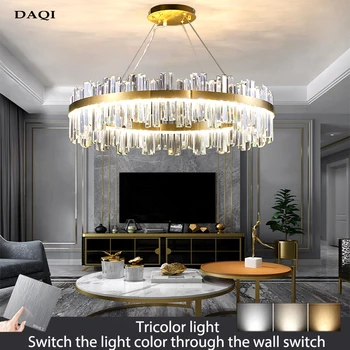 Modern altın parlak LED kristal lamba yatak odası oturma odası tavan kristal avize otel aydınlatma avize restoran aydınlatması