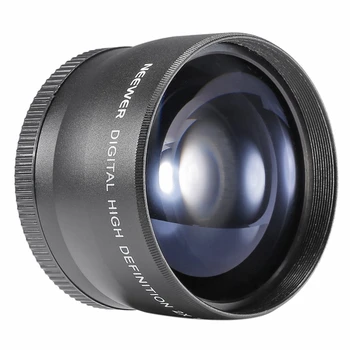 Sıcak satış 58mm 2X Telefoto Lens Tele Dönüştürücü Canon Nikon Sony Pentax İçin 18-55Mm