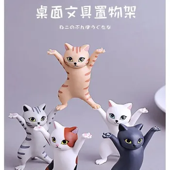Kalemlik Oyuncak Tutun Her Şey Kedi Kulaklık Braketi Ev Dekorasyon Büyüleyici Dans Kitty Kalem Standı Güzel Komik Kedi