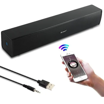 4D 30W Ses Çubuğu AUX USB Kablolu Bluetooth uyumlu Hoparlör Ev Sineması 360 Surround PC TV için Bas Stereo Müzik Oyun Withlight