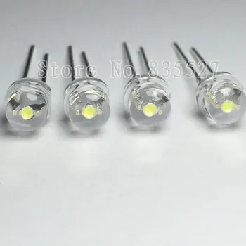 1000 adet / grup 5MM F5 beyaz 1600-2000MCD hasır şapka LED lamba yuvası süper parlak LED lamba yayan diyotlar (led) DIY ışıkları için