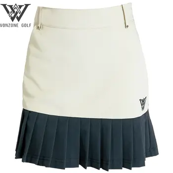 İlkbahar Sonbahar Golf Giyim Moda Kadın Golf Etek Siyah veya Beyaz Renk Parlama Önleyici Açık Spor Kız Kısa Etek Yok T-Shirt