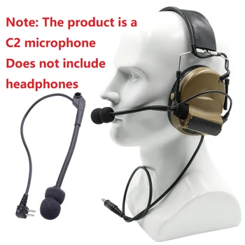 Taktik Comtac II Gürültü önleyici Kulaklık Aksesuarı Mikrofon PELTOR Comtac İşitme Koruma Çekim Kulaklık