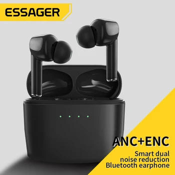 Eassger J8 TWS Bluetooth 5.2 Kulaklık ENC Gürültü İptal kablosuz kulaklıklar 6D Stereo Ses Kulakiçi Xiaomi Huawei Telefonları için
