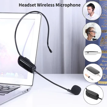 El UHF Kablosuz mikrofonlu kulaklık Profesyonel Baş Aşınma Mikrofon 30M Aralığı Müşteri Hizmetleri Öğretim ses amplifikatörü ABS