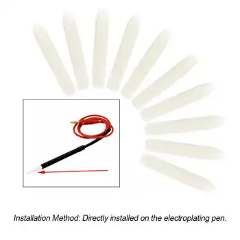 10 Adet Elektroliz Kalem İpuçları Kalem Kaplama İpuçları Değiştirme Galvanik Makinesi Aksesuar Takı Altın Gümüş Metal Ucu Kuyumcu