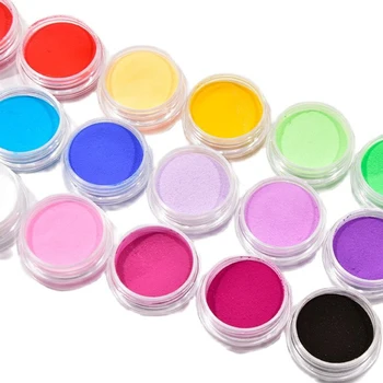 18 Renkler Kiti Akrilik Toz Akrilik Tırnak Tozu Sıvı UV Tırnak Sanat Polimer Monomer Oluşturucu Oyma 3d Manikür Tasarımları
