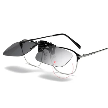 Fotokromik Gözlük Balıkçılık Polarize Gözlük Üzerinde Klip Polarize Gözlük Gece Sürüş Balıkçılık Gözlük güneş gözlüğü üzerinde klip