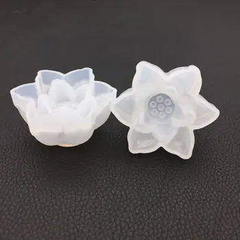 1 Adet 3D Büyük Lotus Çiçeği Takı Yapımı Epoksi Reçine Kalıpları Döküm Zanaat DIY Kolye Kolye Aksesuarları Takı Yapımı