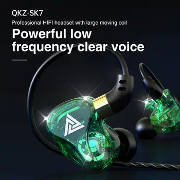 Kablolu Kulaklık QKZ SK7 Kulaklık Yüksek Sadakat Metal Bas Dinamik MİKROFON Kulak Kablolu Kulaklık Kulaklık Açık