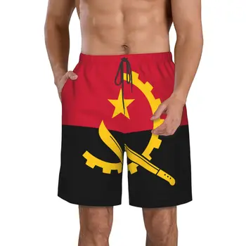 Erkek Angola Bayrağı Angola plaj pantolonları Şort Sörf M-2XL Polyester Mayo Koşu