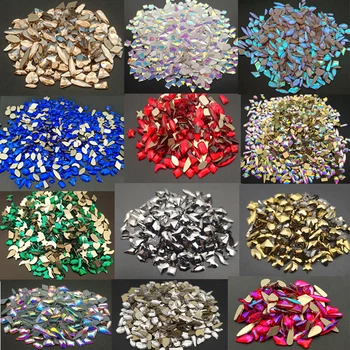 Sıcak Satış Çok şekil 100 adet/paket Tırnak Rhinestones Flatback Cam Kristaller AB Nail Art Rhinestones Süslemeleri İçin Tasarım